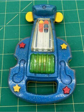 Vintage 1999 Fisher Price Musical Sparkling Symphony Violin Baby Rattle Works!